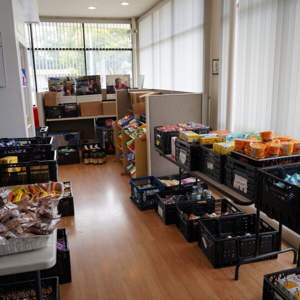 The Caminar Wellness and Recovery Center's food pantry.