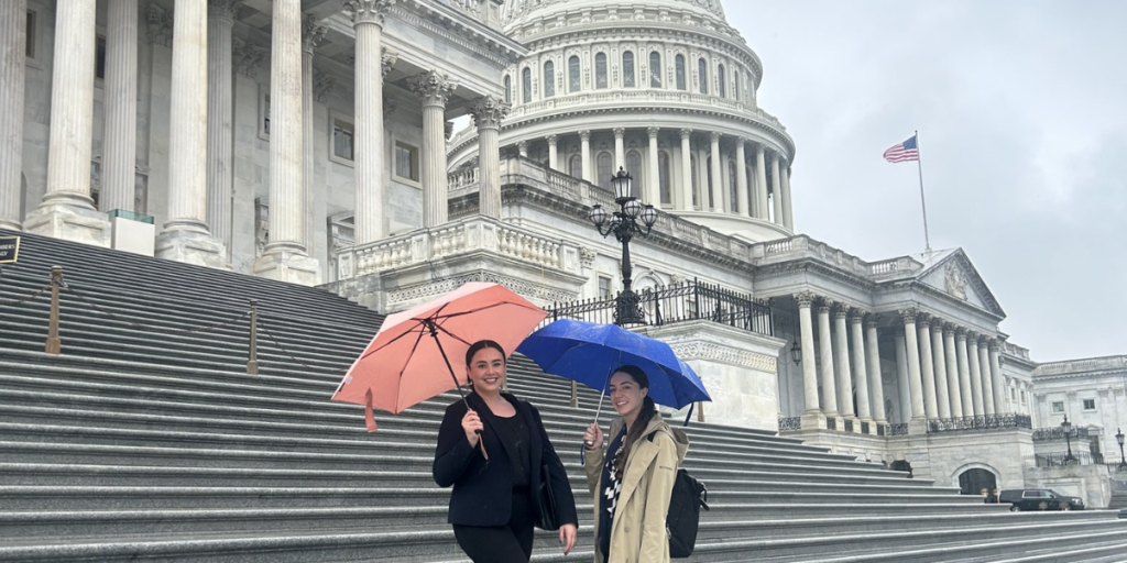 Two members of the Food Bank Advocacy Team in DC.